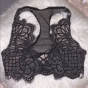 Black lace bralette